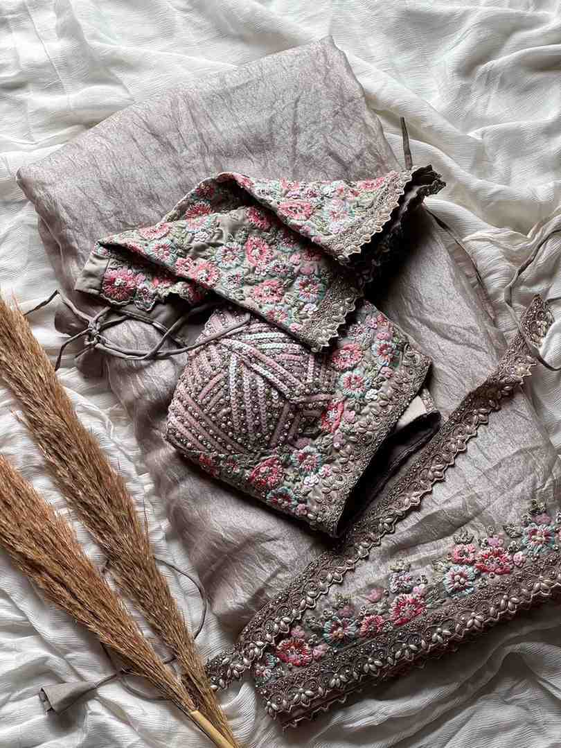 Space Silk Ready To Wear Saree