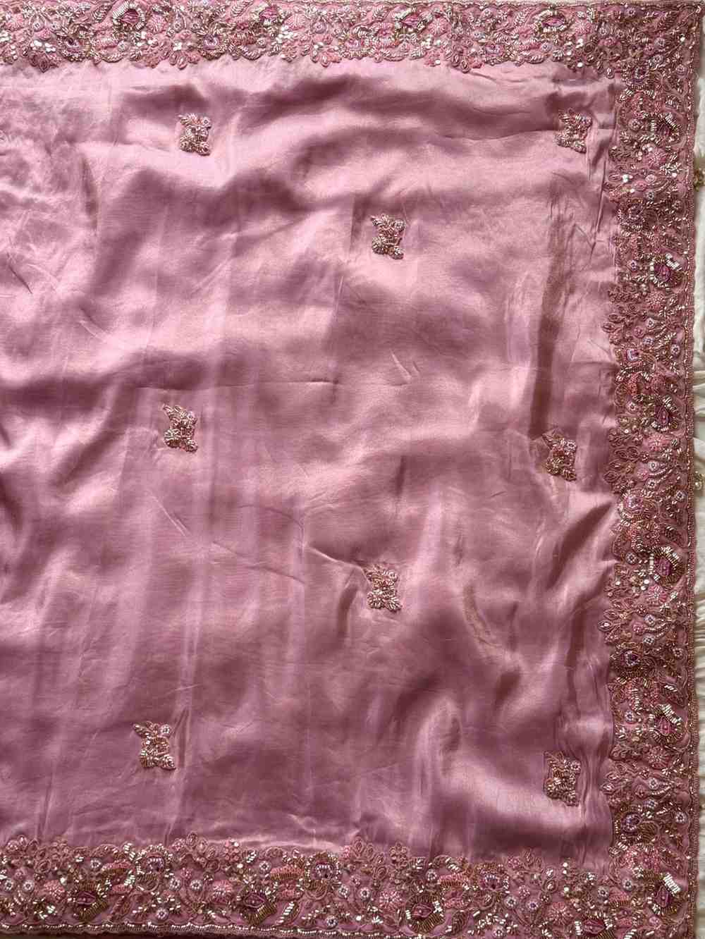Fancy nylon tissue crepe sarees by Arhas Couture