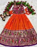 Kid's Soft Silk Paithani Gowns