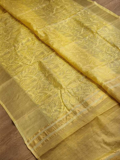 Dyeable Embroidery Silk Sarees