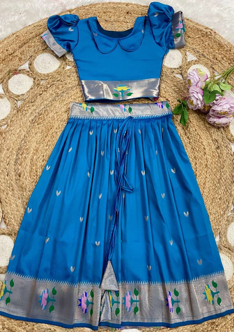 Kid's Paithani Silk Lehengas