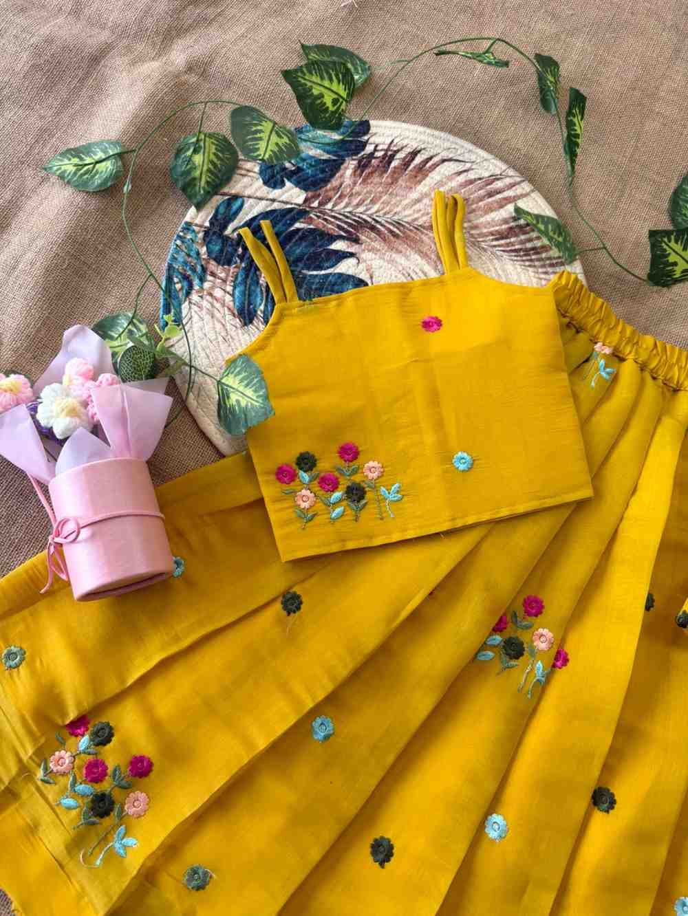 Kid's Soft Mul Chanderi Lehenga
