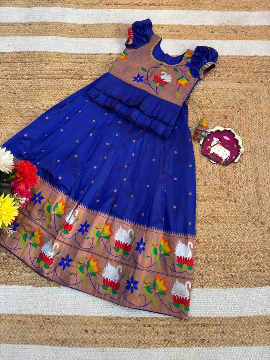 Kids Meena fancy zari lehenga – 6 colours – 1 to 15 years – Arhas Couture