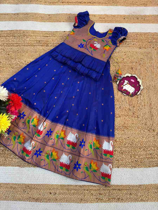 Kids Meena fancy zari lehenga – 6 colours – 1 to 15 years – Arhas Couture