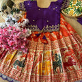 Kids Banarasi tissue lehenga – yellow – Arhas Couture