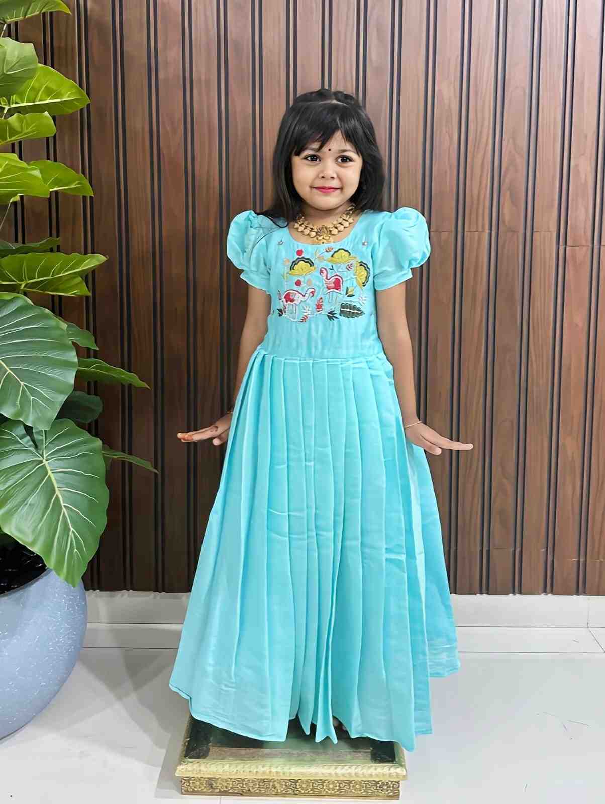 Kid's Roman Cotton Silk Gowns