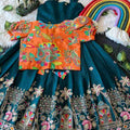Kids Rangoli lehenga – lavender – Arhas Couture