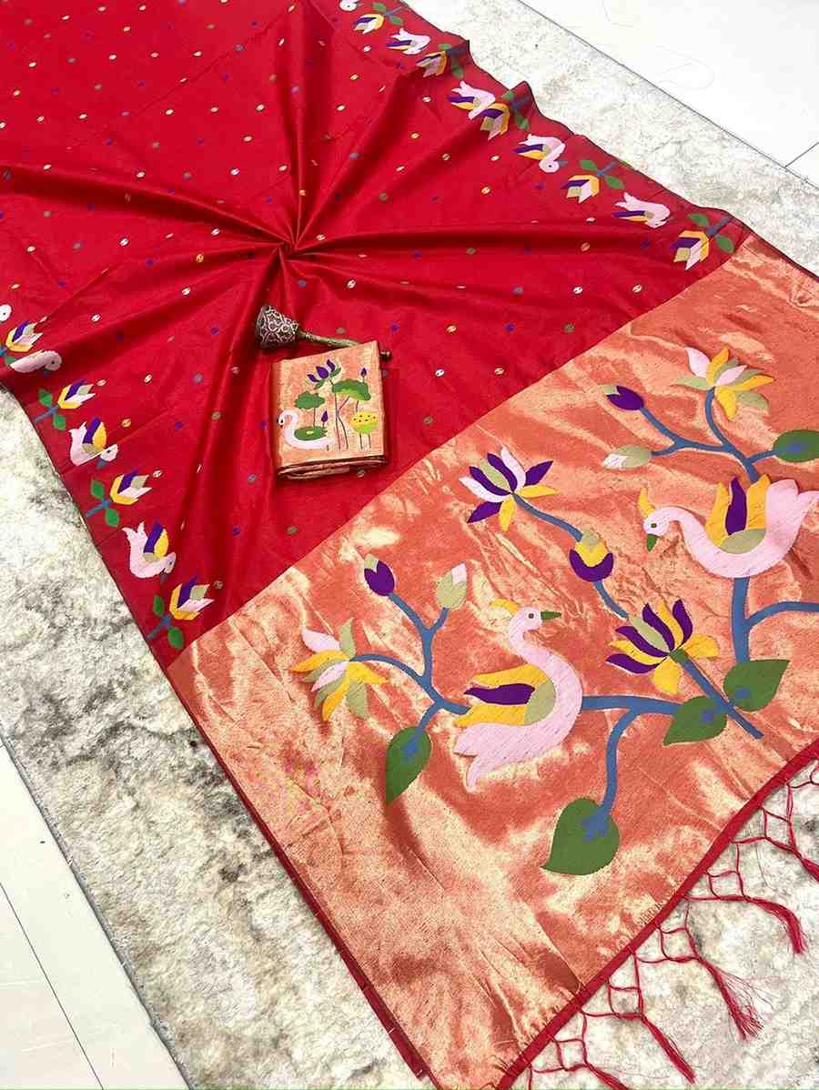 Fancy Khadi raw silk saree with Meenakari border – Arhas Couture
