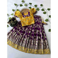Kid's Dola Silk Lehangas