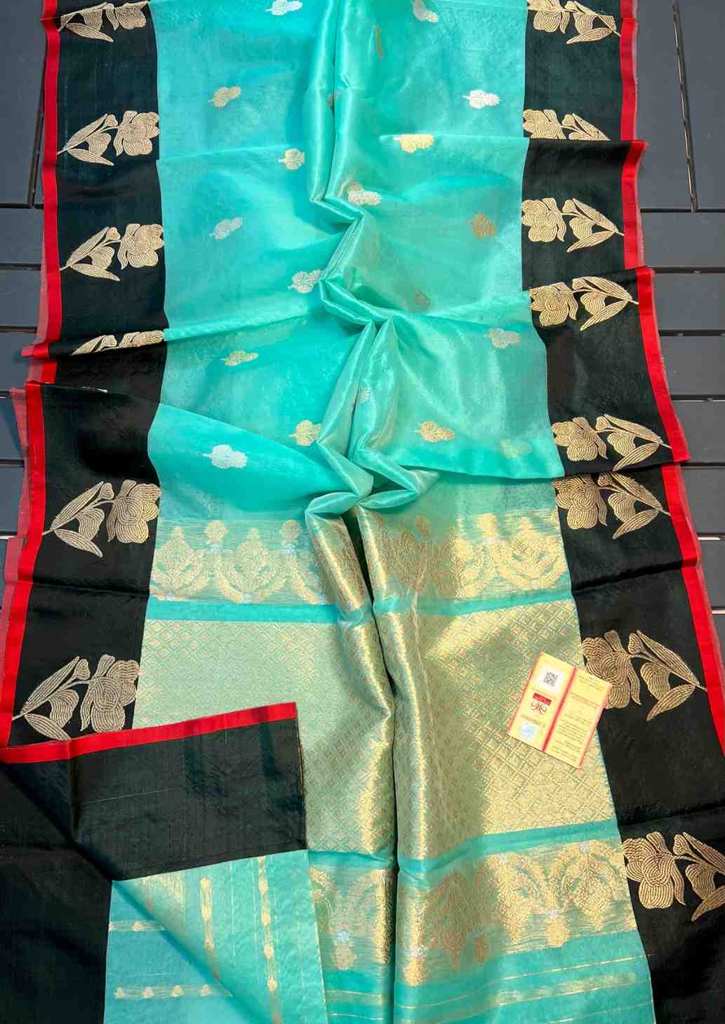 Fancy tissue silk saree – colour 3 – Arhas Couture