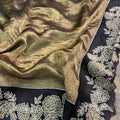 Fancy Banarasi Kora tissue saree with applique work – Arhas Couture