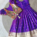 Kid's Soft Paithani Silk Gowns