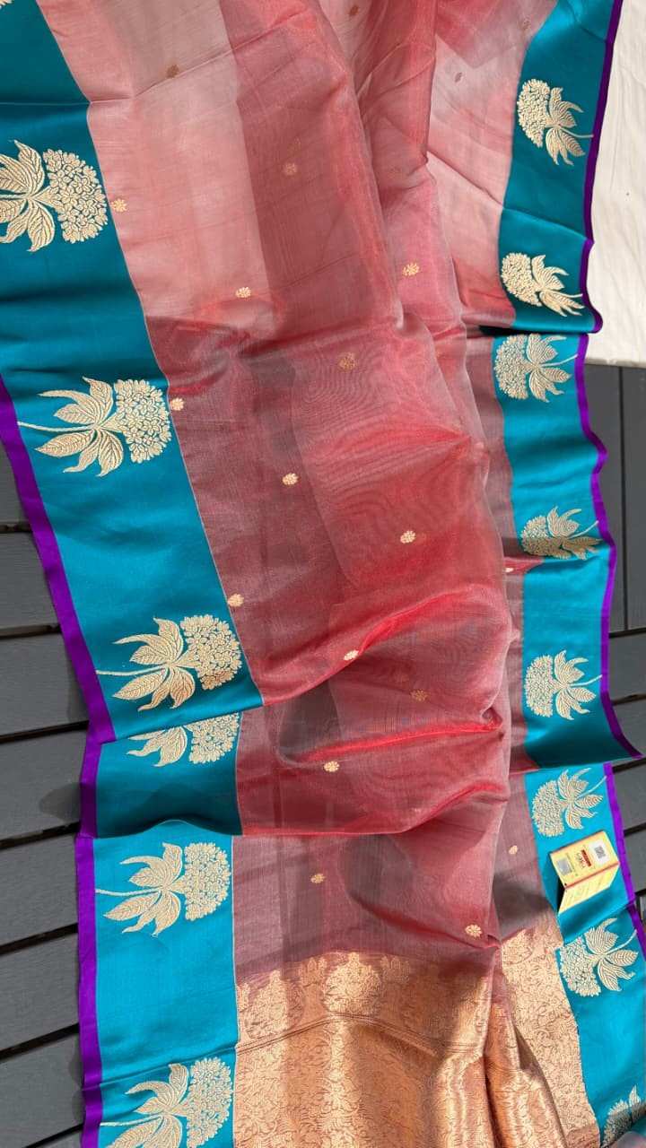 Fancy tissue silk saree – colour 8 – Arhas Couture
