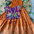 Kids Dola silk gown – purple – Arhas Couture