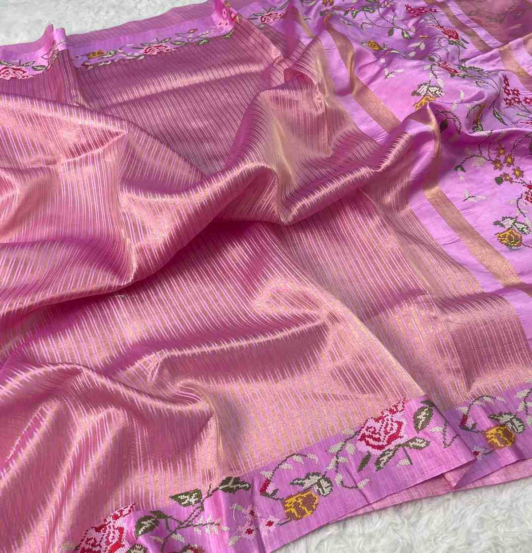 Fancy tissue silk saree – colour 8 – Arhas Couture