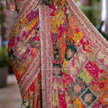Fancy Ajrakh saree – colour 1 – Arhas Couture