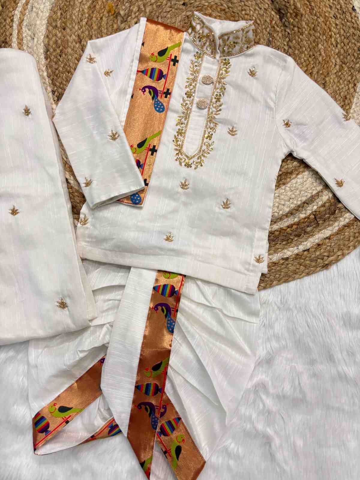Raw silk family outfits by Arhas Couture