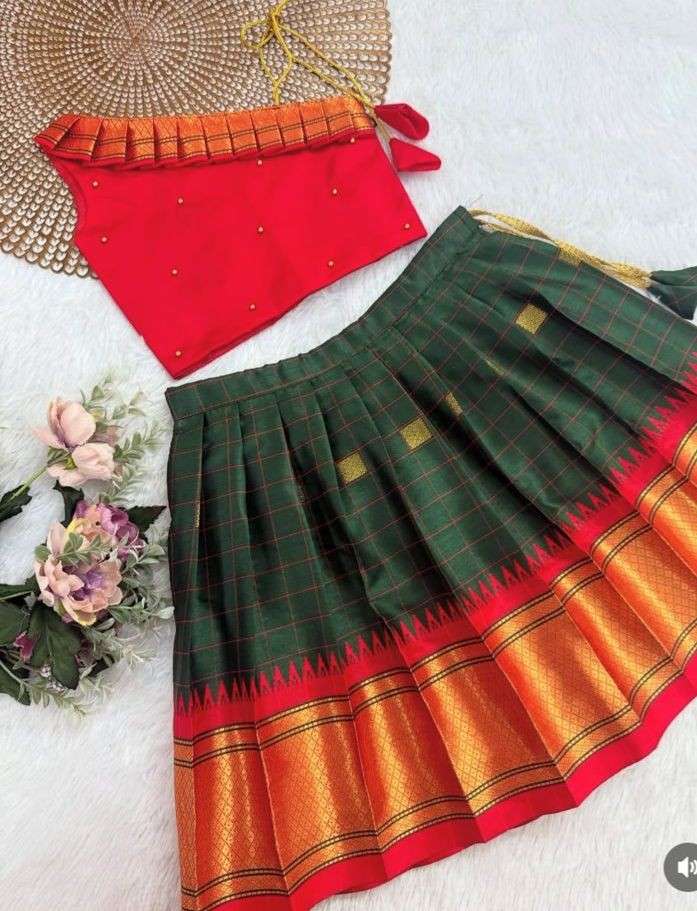 Kids designer lehenga – pink – Arhas Couture