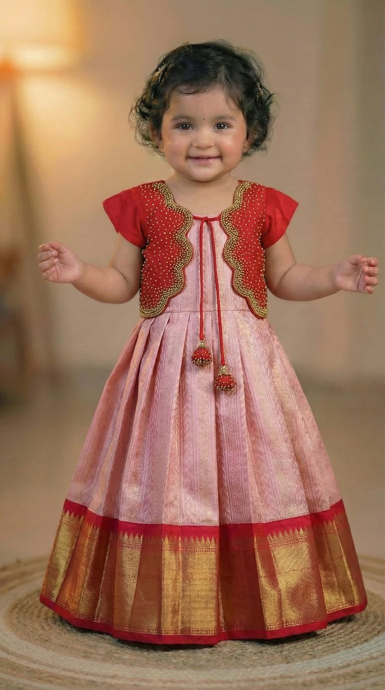 Banarasi family outfit – frock view – Arhas Couture