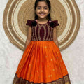 Semi Gadwal family outfit – 10 colours – kids and Mom – Arhas Couture