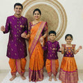 Semi Kanchi Banarasi Family Outfit