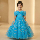 Kids net gown with butties – 6 months to 15 years – Arhas Couture