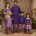 Gadwal silk family outfit – boys, girls, men and Mom – Arhas Couture