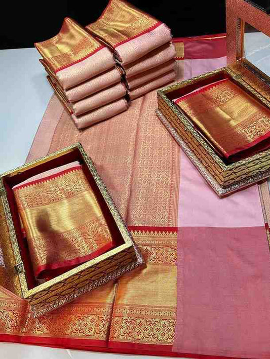 Kid's Semi Banarasi Silk Family Combo