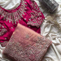 Fancy tissue sequence saree – colour 1 – Arhas Couture