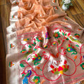 Fancy organza Paithani saree – colour 5 – Arhas Couture
