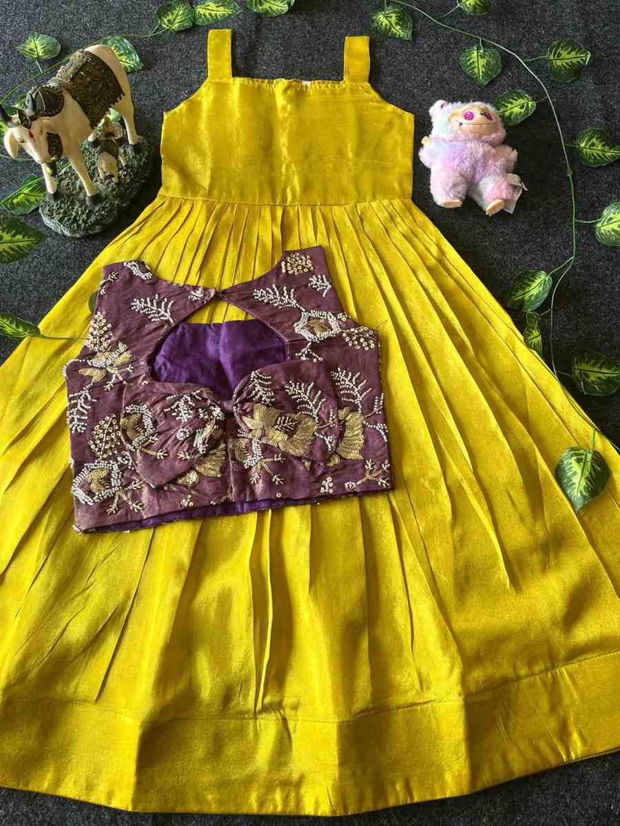 Kids tissue gown – orange 1 – Arhas Couture