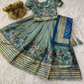 Kid's Tissue Paithani Silk Lehengas