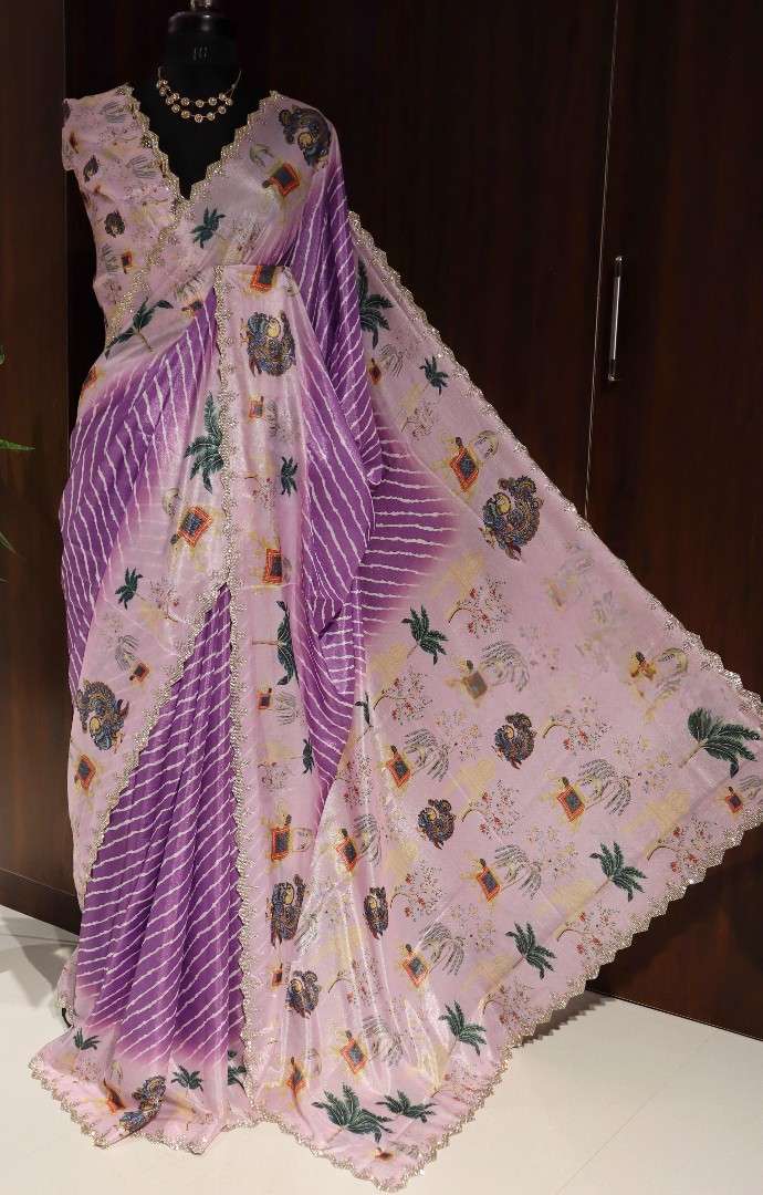 Fancy satin tissue silk sarees by Arhas Couture