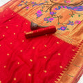 Khadi Raw Silk Paithani Sarees