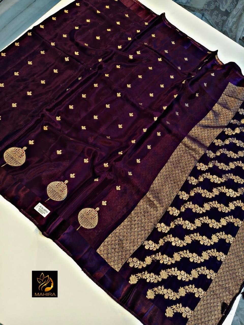 Banarasi Semi Katan Sarees