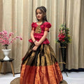 Kid’s Litchi Silk Lehangas