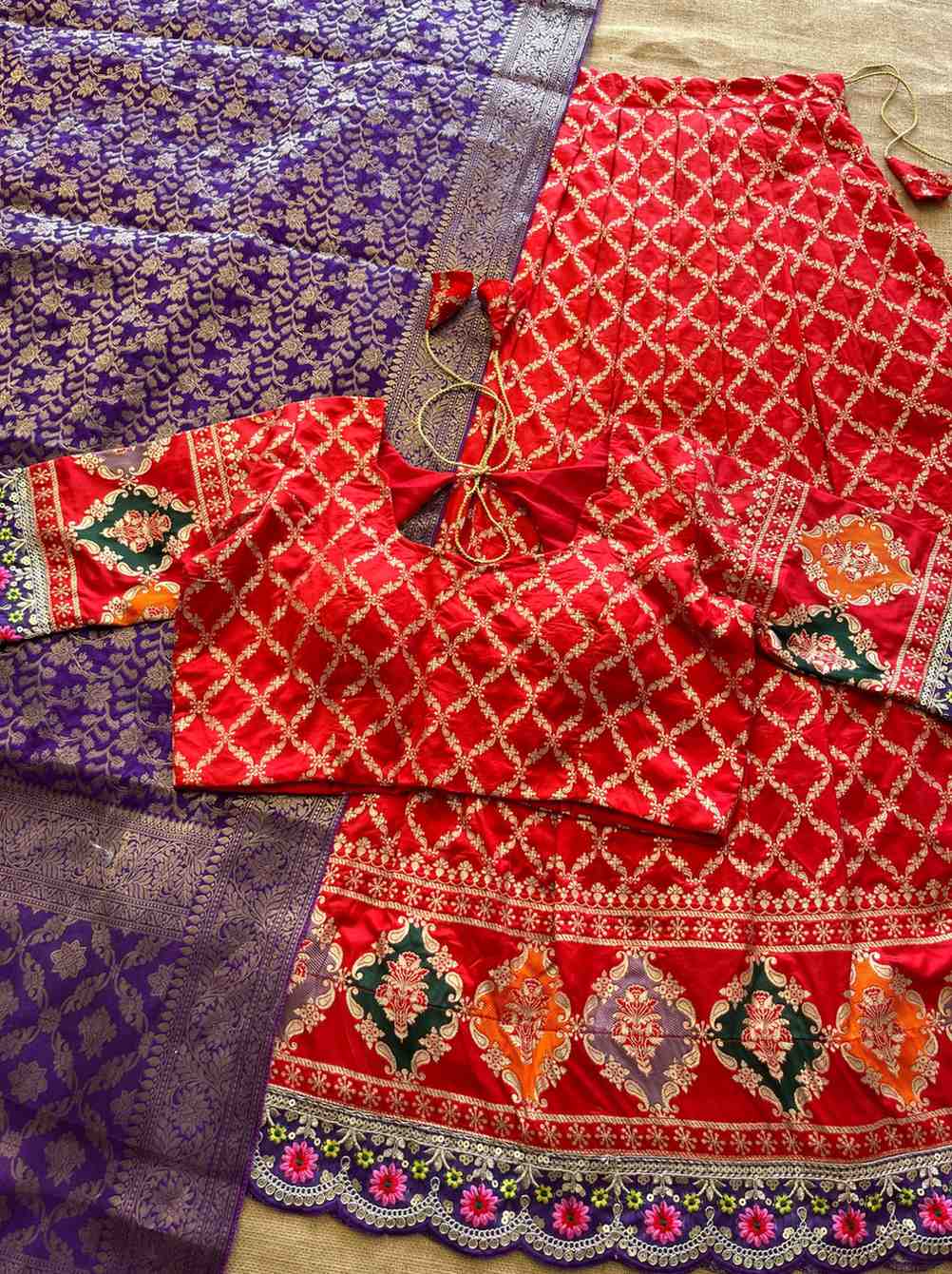 Silk Embroidery Lehengas