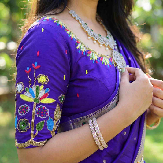 Maggam work family outfit – semi Kanchi lehenga – Arhas Couture