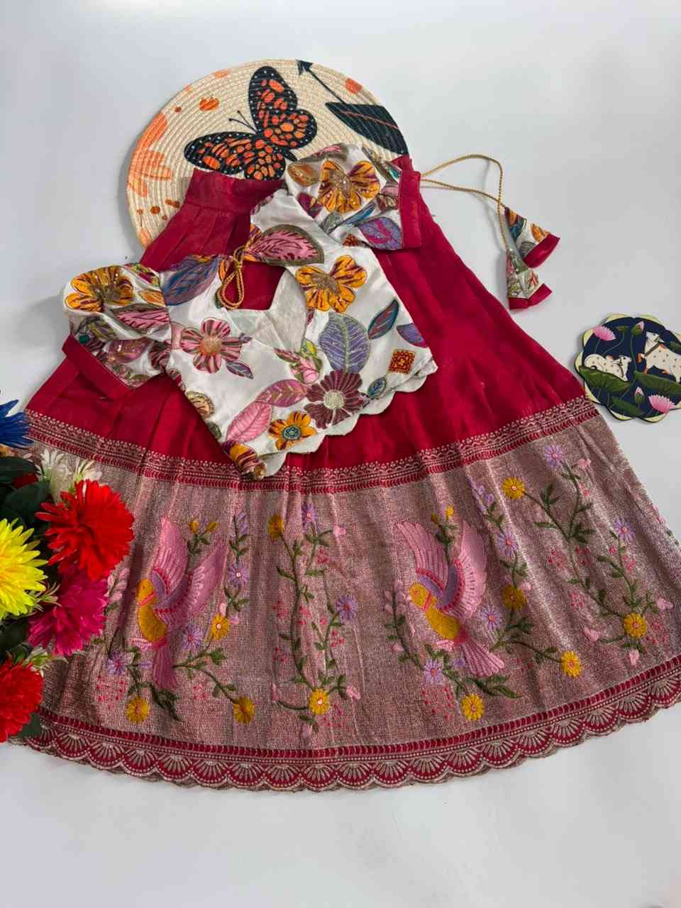 Kid's Tissue Silk Lehengas