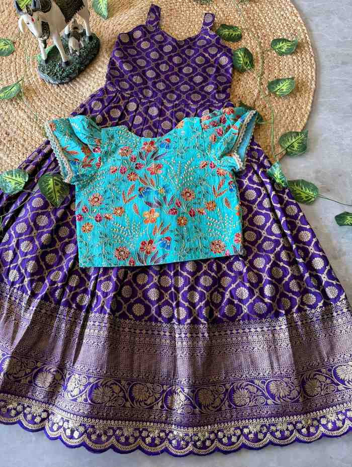 Kids soft Dola silk gowns by Arhas Couture
