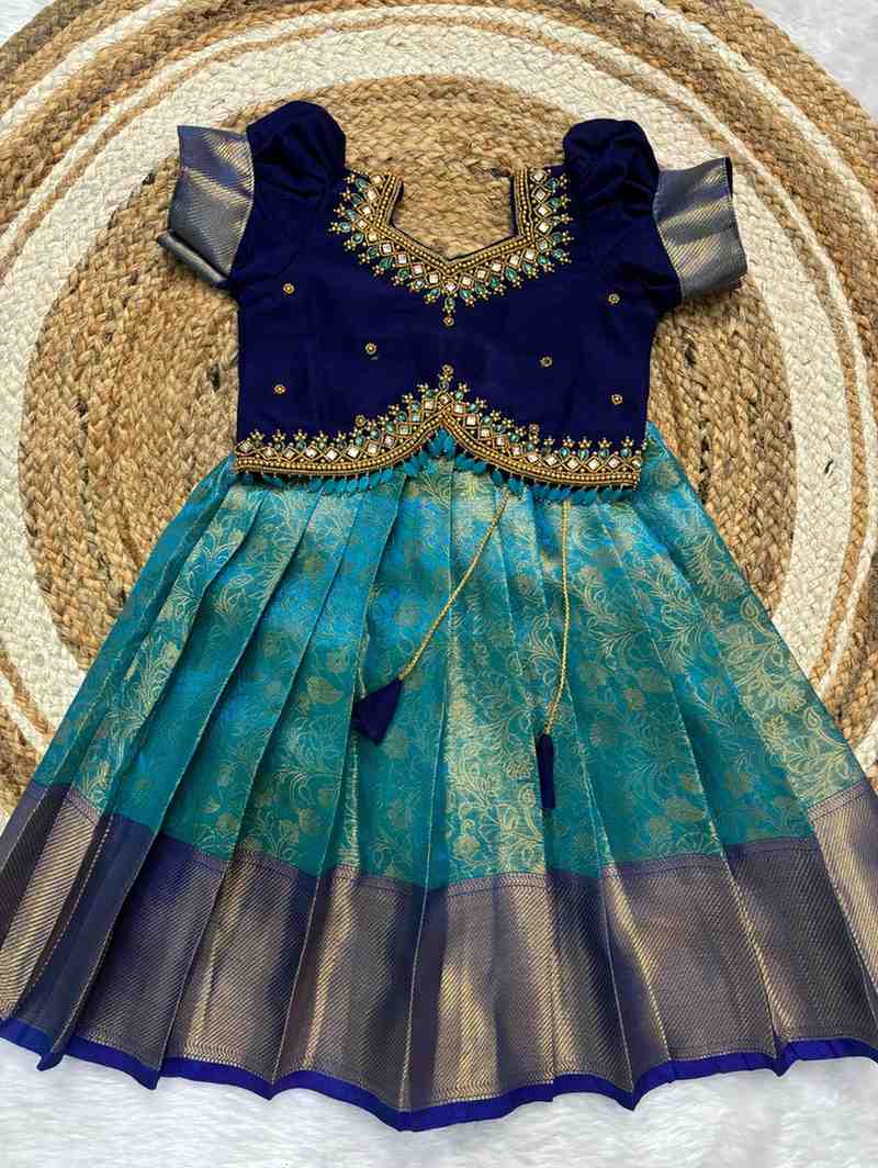Semi Kanchi Tissue Silk Family Outfits