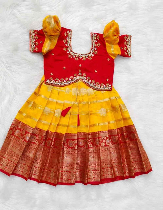 Banarasi raw silk family outfits by Arhas Couture