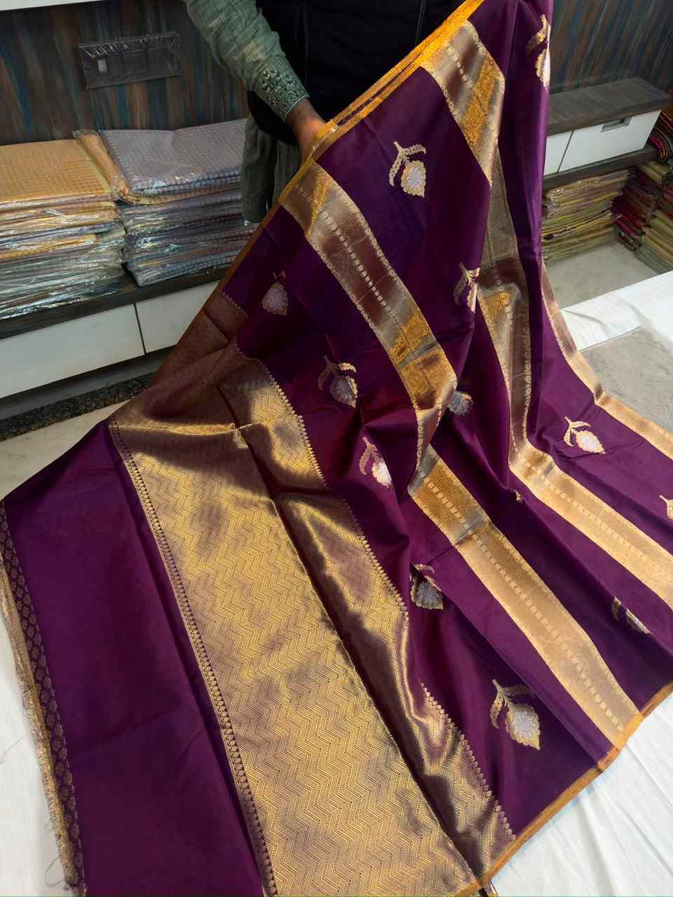 Banarasi Raw Mango Soft Silk Sarees