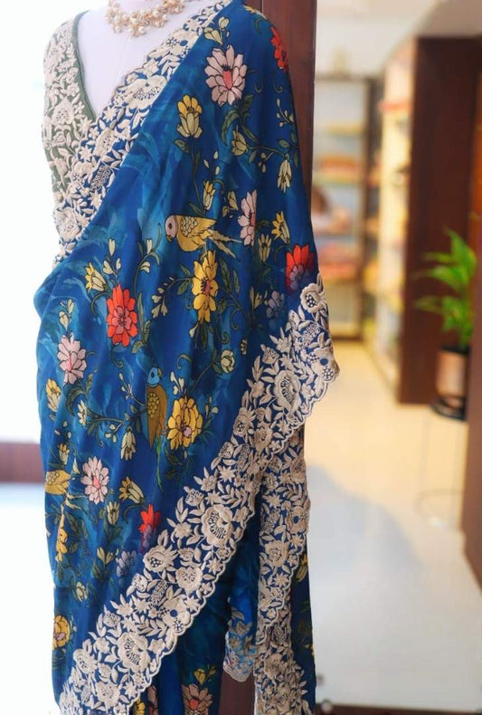 Fancy Parsi Gara embroidery sarees by Arhas Couture