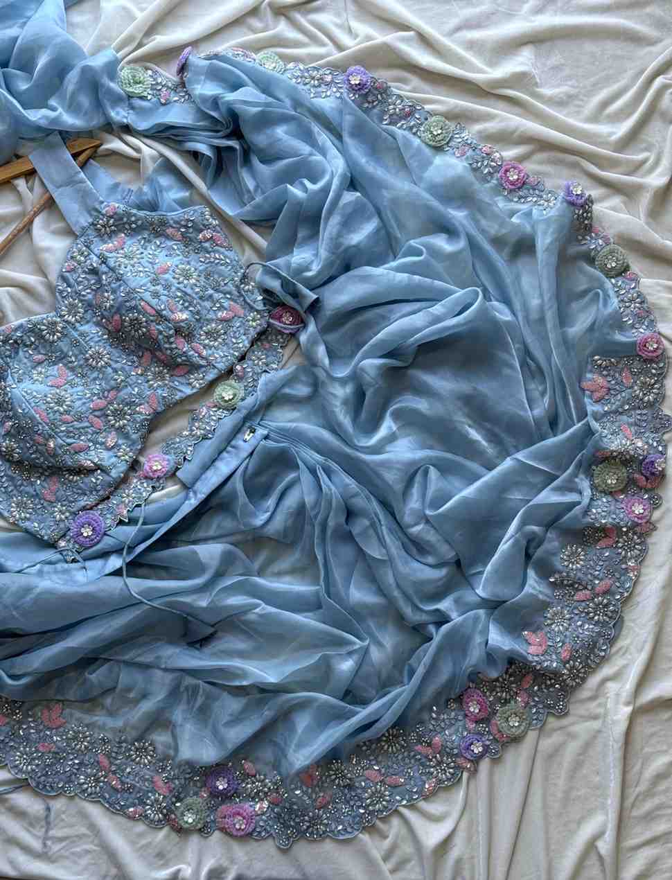 Space silk ready-to-wear saree – colour 1 – Arhas Couture