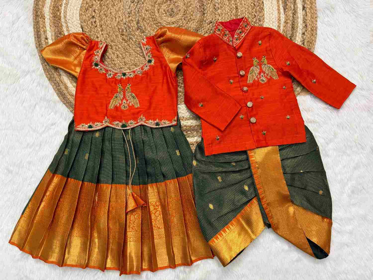 Gadwal Silk Family Outfits