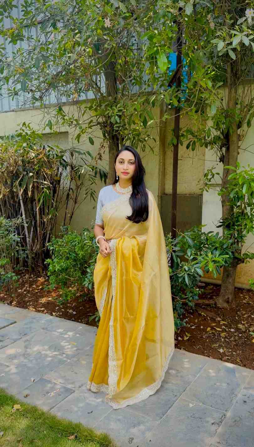 Fancy designer tissue silk saree – Arhas Couture