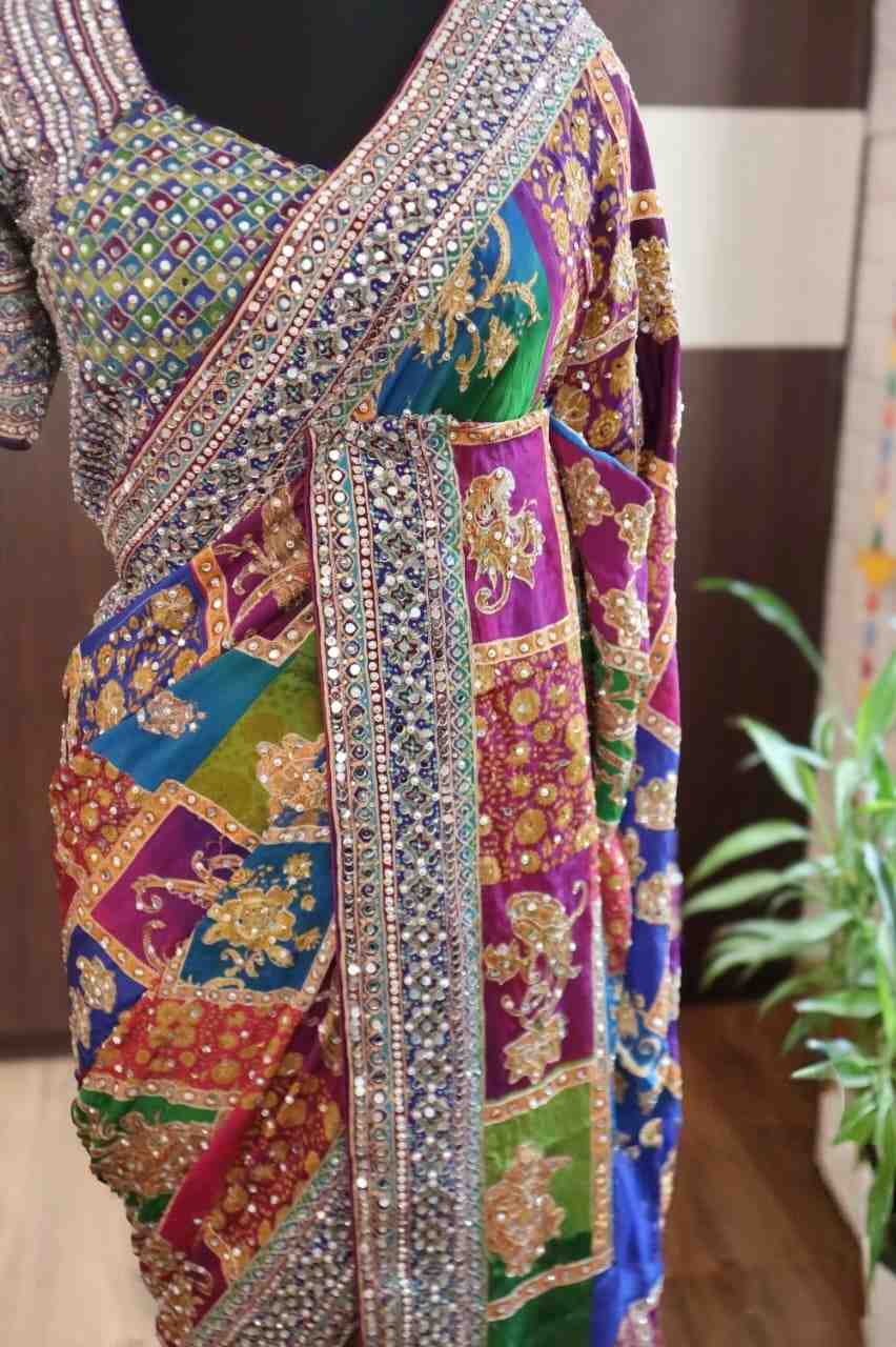 Fancy floral Georgette sarees by Arhas Couture