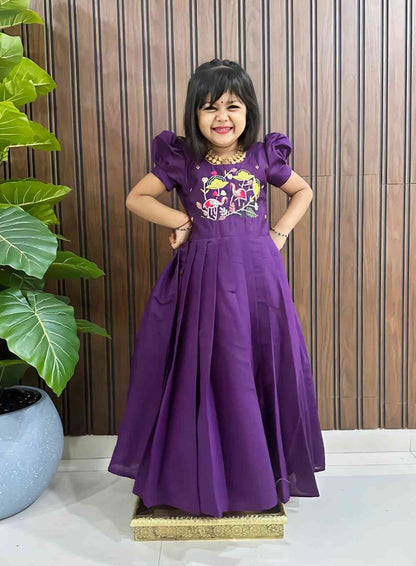 Kid's Roman Cotton Silk Gowns