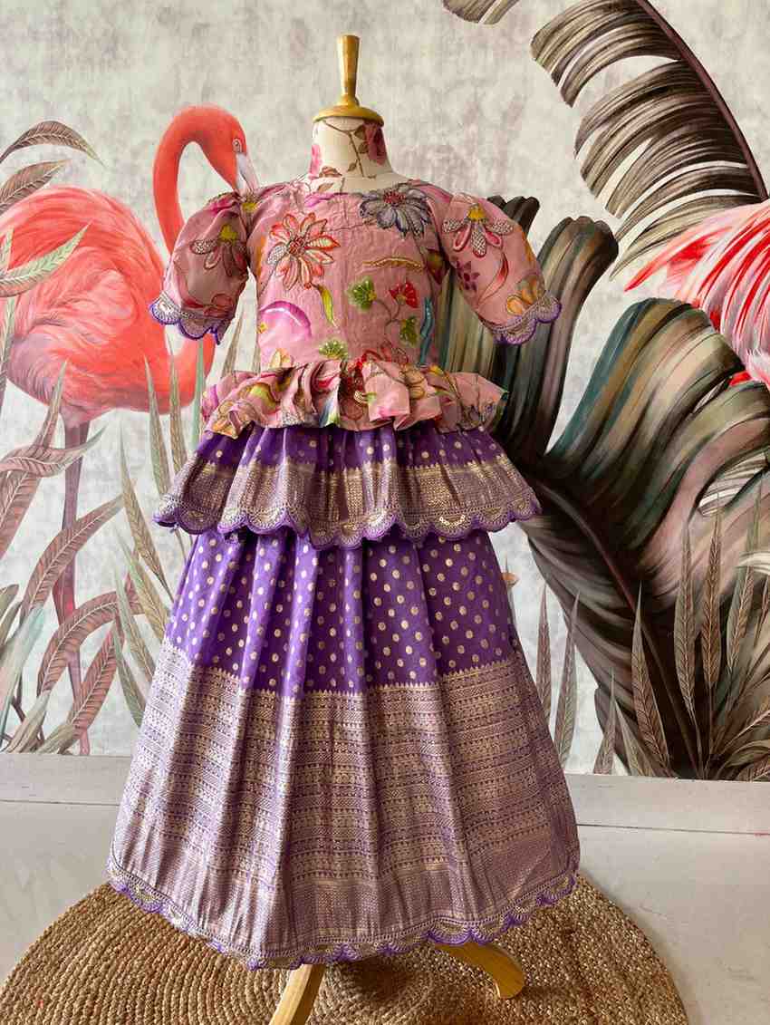 Kid's Gold Crush Lehengas